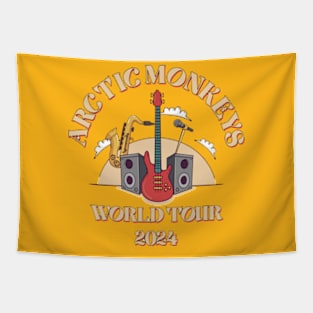 Arctic MOnkeys Tour 2024 T shirt Tapestry