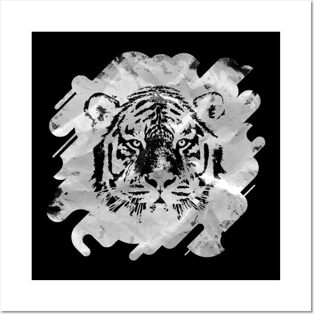 Photo & Art Print Face to face with white bengal tiger