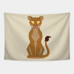 Minimalist Lioness Tapestry