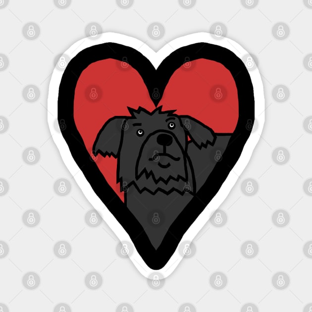 My Small Valentine Dog Magnet by ellenhenryart