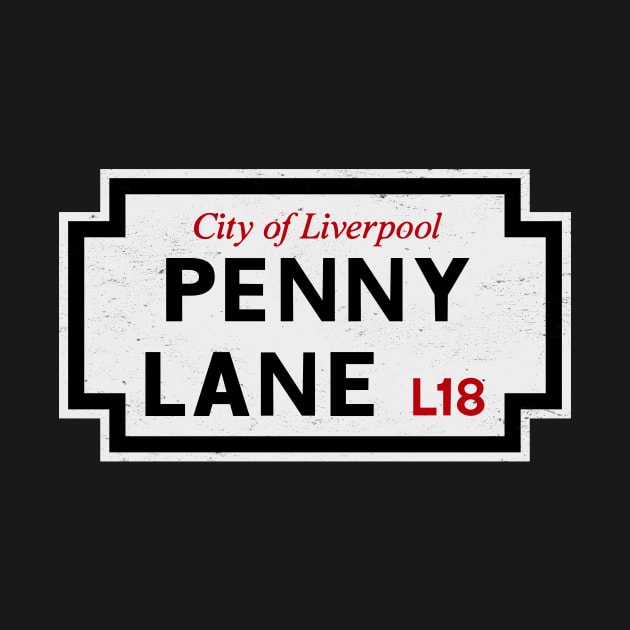 Vintage Penny Lane Street Sign by hadleyfoo