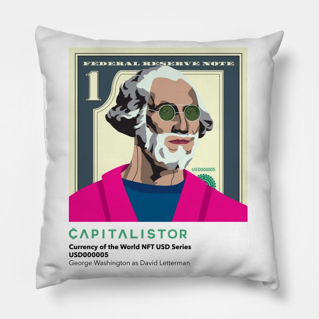 USD000005 - George Washington as David Letterman Pillow by Capitalistor