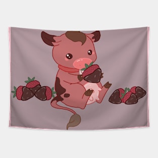 Strawberry Dipped Cow Tapestry