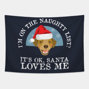 Funny Naughty Dog Puppy Lovers Christmas Shirt Gift Tapestry