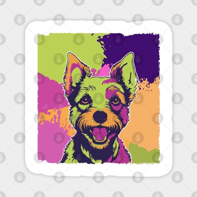 Enthusiastic dog Aesthetic terrier matching couple family cute Magnet by greatnessprint