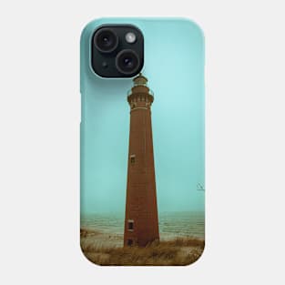 Little Sable Point Light in Blue Mist Phone Case