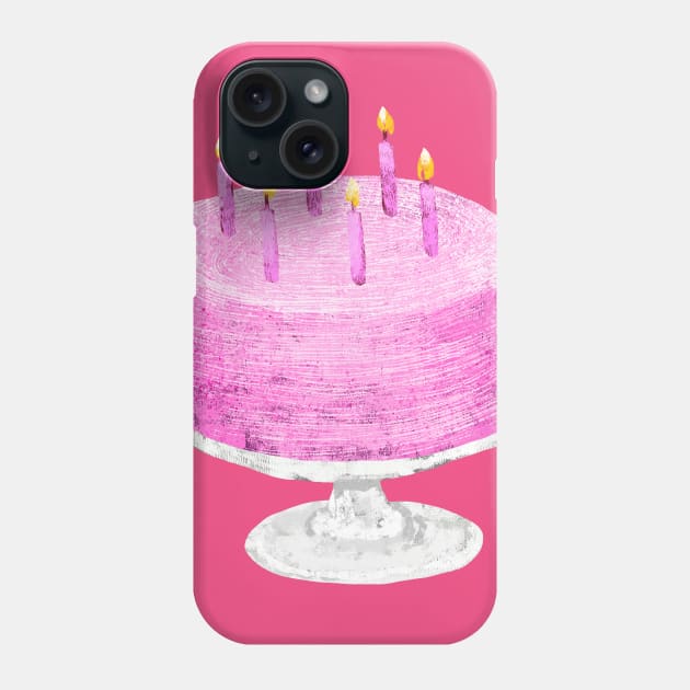 Pink Birthday Cake Phone Case by pastanaut