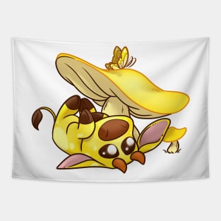 Yellow Mushroom Minecraft cow Tapestry