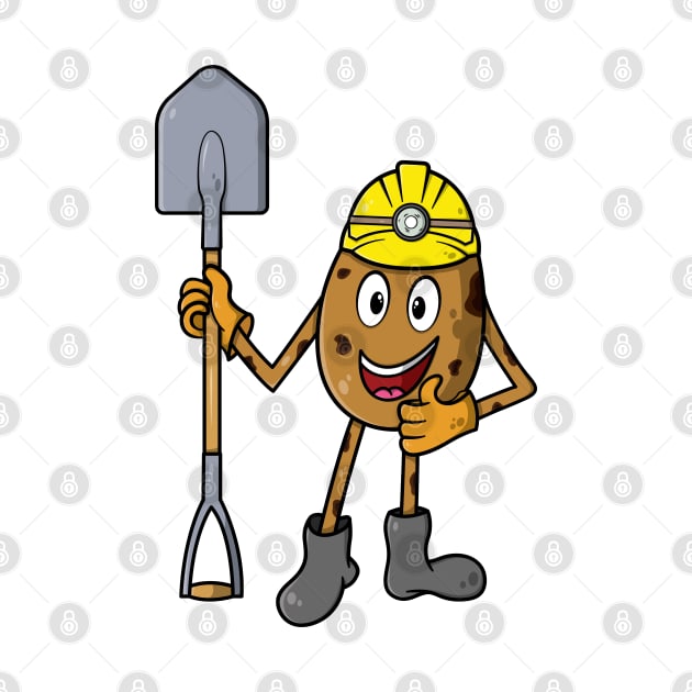 Miner potato holding a shovel by TTirex