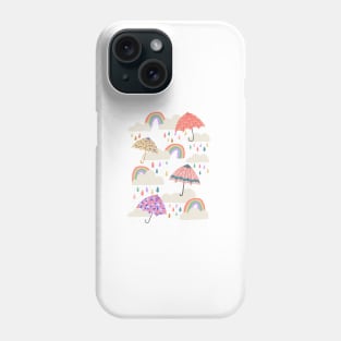 Spring Rain on Aqua Phone Case