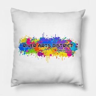 River Arts District - Asheville, NC - WhiteBG 17 Pillow