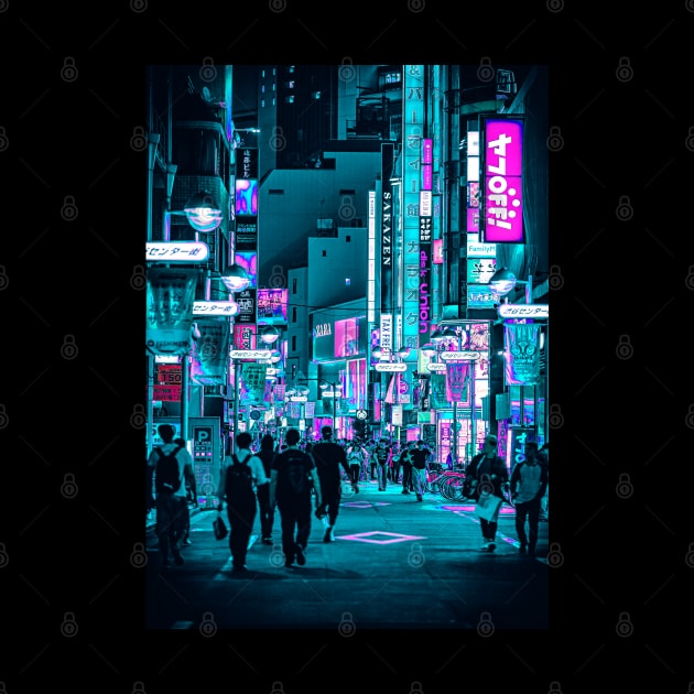 Tokyo Neon Retro Synthwave by JeffDesign