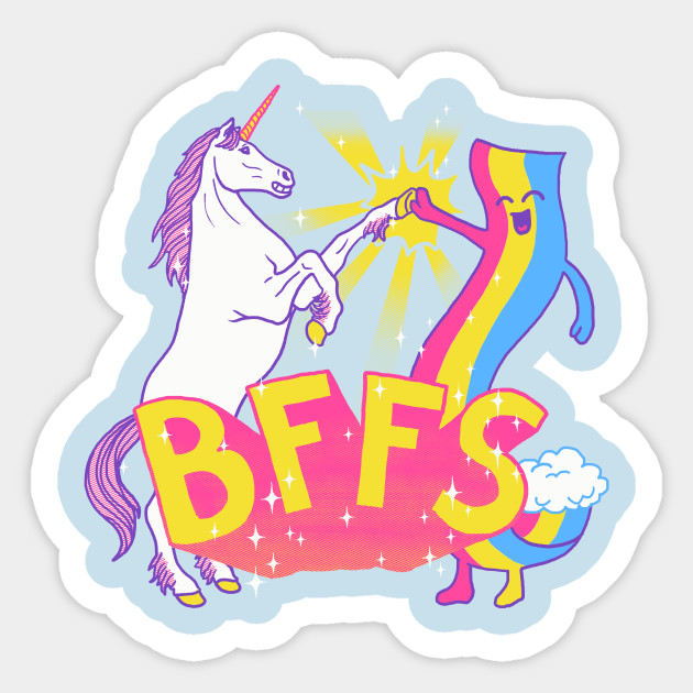 Bffs Unicorn Sticker Teepublic