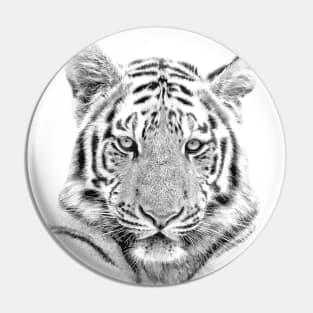 Black and White Tiger Pin