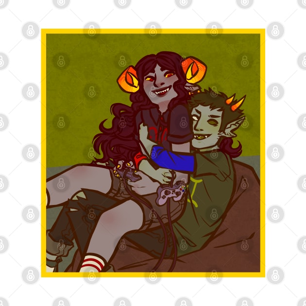 Aradia and Sollux Pale Date by lucitrius