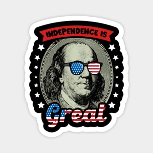 4th of July Benjamin Franklin Magnet