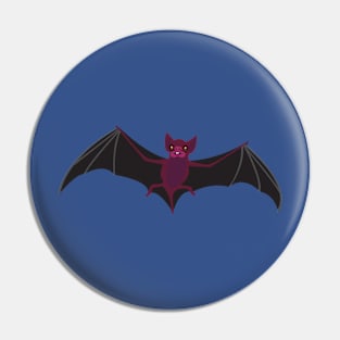 Halloween Red Big Bat Pin