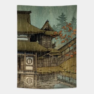 Hasui Kawase - sendai temple Japanese Art Tapestry