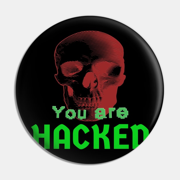 Hacked Skull Pin by RRDESIGN