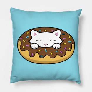 Chocolate Doughnut Cats Pillow