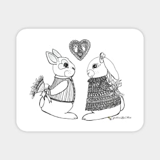 Furever Together - Two love struck bunny rabbits Magnet