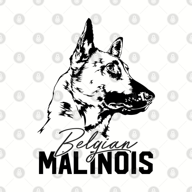 Belgian Shepherd Malinois dog portrait by wilsigns