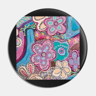 Boho Pastel Flowers Pin