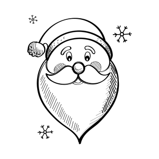 Handrawing Christmas Santa T-Shirt