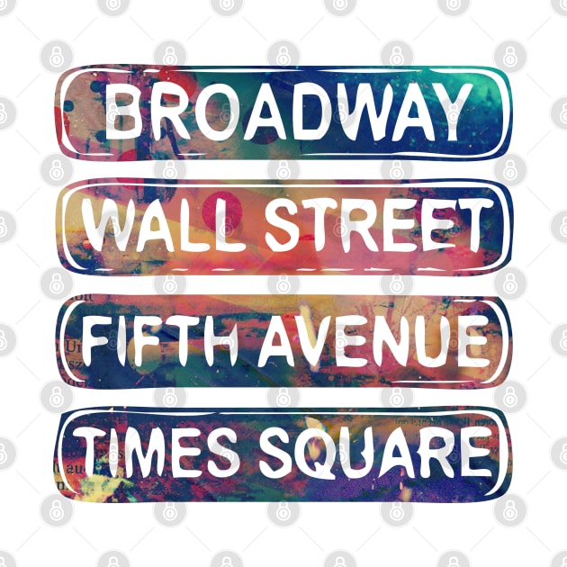 new york new york fifth avenue wall street time square broadway by BoogieCreates