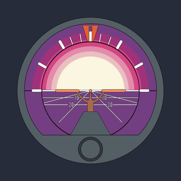 Attitude Indicator Sunrise by Kassi Skye