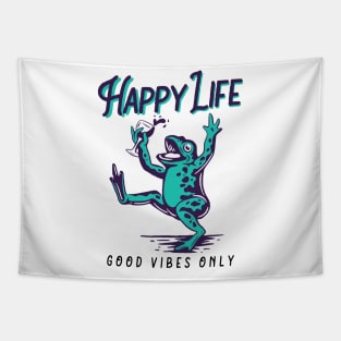 happy life frog Tapestry