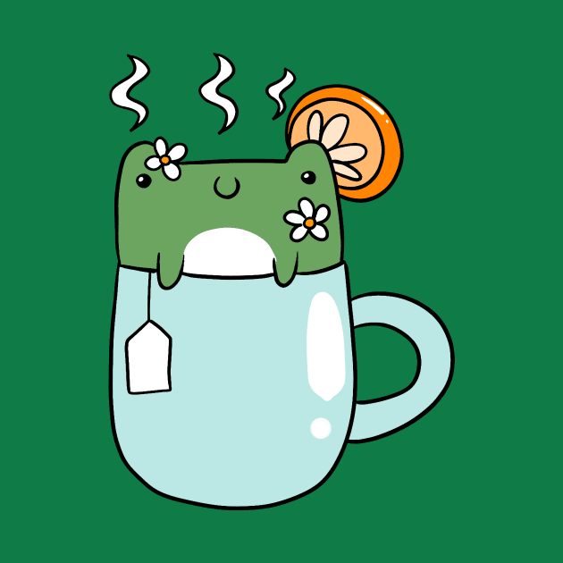 Cute Frog Cup of Tea by saradaboru