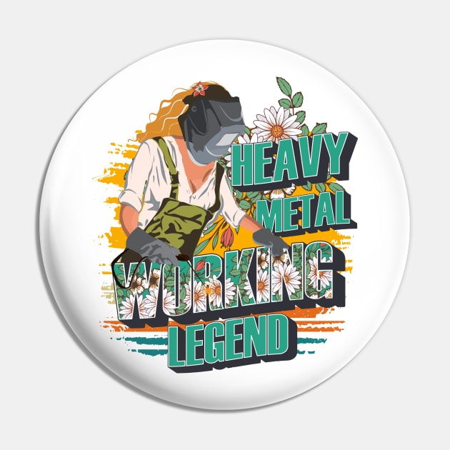 Welding girl quote Heavy metal welder legend floral pattern 90s retro style Pin by HomeCoquette