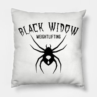 black widow weightlifting Pillow