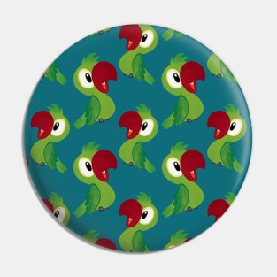 Bird Pattern, Parrot Pattern, Seamless Pattern Pin