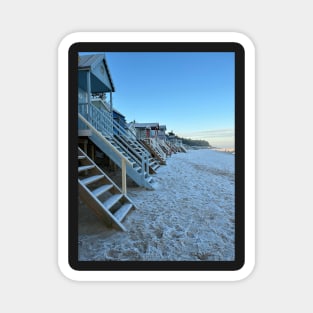Frosty Beach Huts Magnet