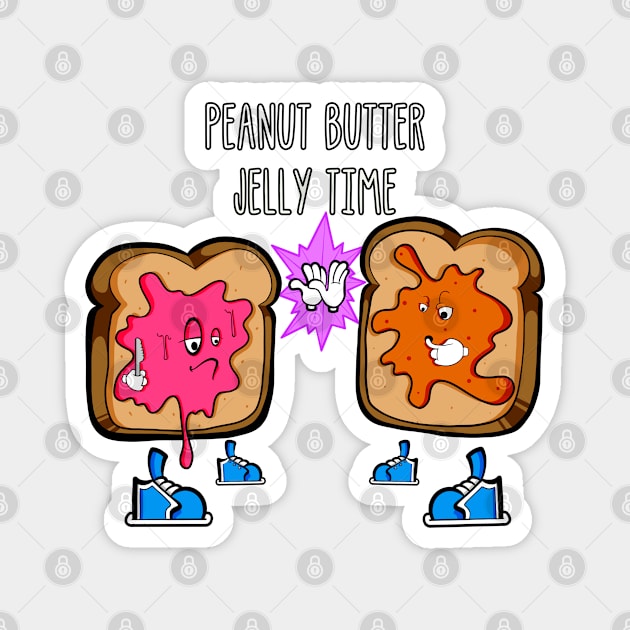 Peanut Butter & Jelly Besties Magnet by Art by Nabes