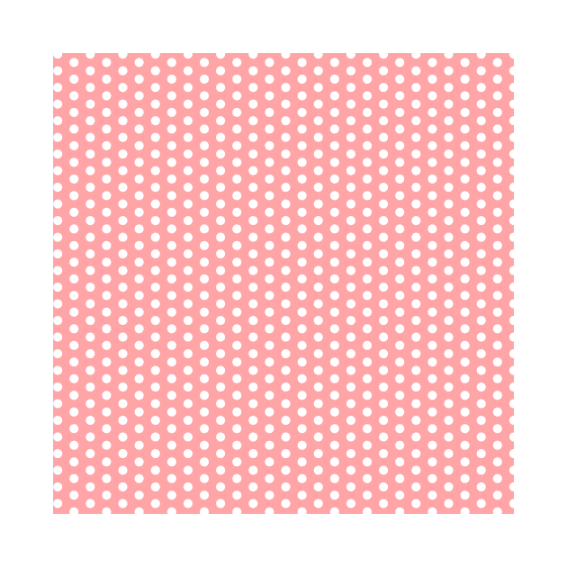 White polka dots in pink background by bigmoments