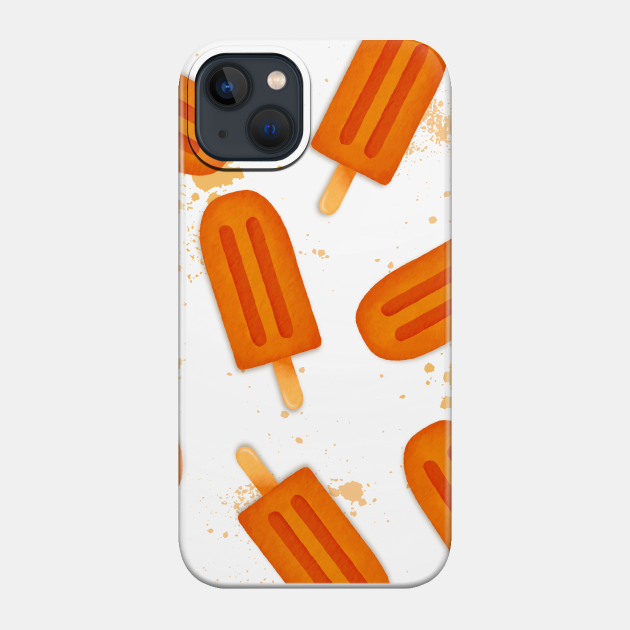 Orange Popsicles Pattern - Food - Phone Case