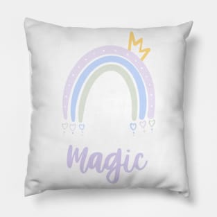 Magic rainbow, little rainbow unicorn, baby shower, unicorn party Pillow