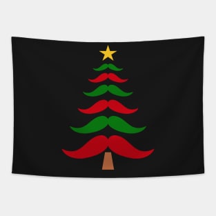 Mustache Christmas Tree Tapestry