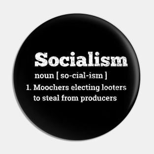 Anti Socialism Libertarian Republican Trump Supporter Pin