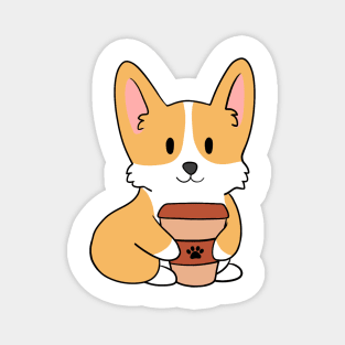 Coffee Corgi Magnet