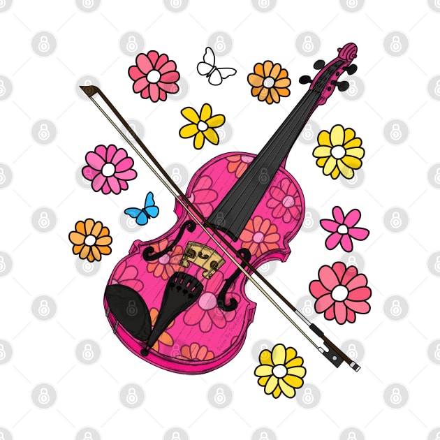 Mothers Day Violin Mom Female Musician by doodlerob