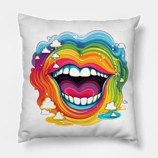 Psychedelic Smile Pillow