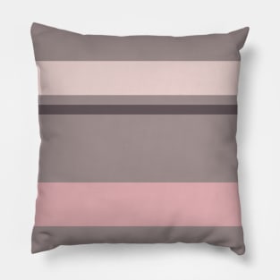 A fine batter of Dirty Purple, Grey, Pale Pink and Pale Chestnut stripes. Pillow