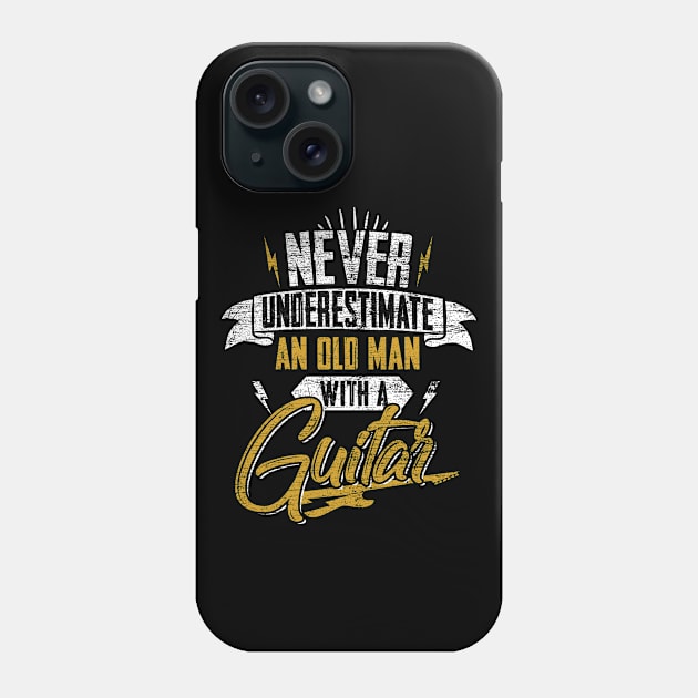 Retired Guitar-Player Old Man Guitarist Phone Case by ShirtsShirtsndmoreShirts