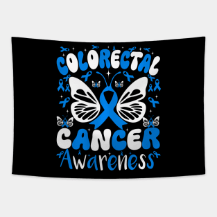 Butterfly Colorectal Cancer Awareness  blue Tapestry