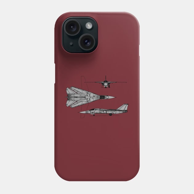 F-111 Aardvark Tri-view Phone Case by Sneek661