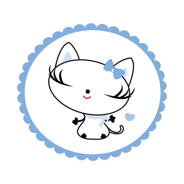 Cute kawaii kitty cat by snowshade